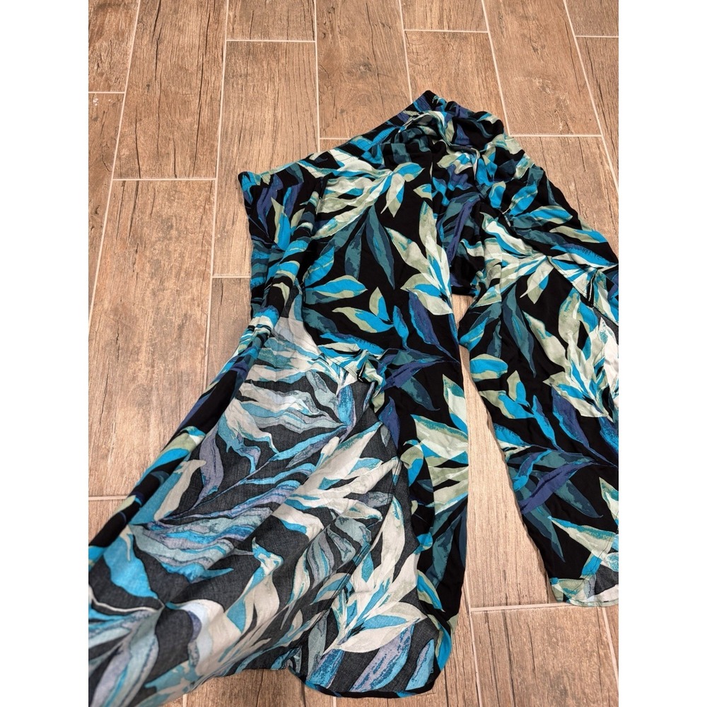 Mynah XXL Tropical 2PC Set Wide Leg Pants Boho Resort Vacation Outfit - Picture 9 of 9